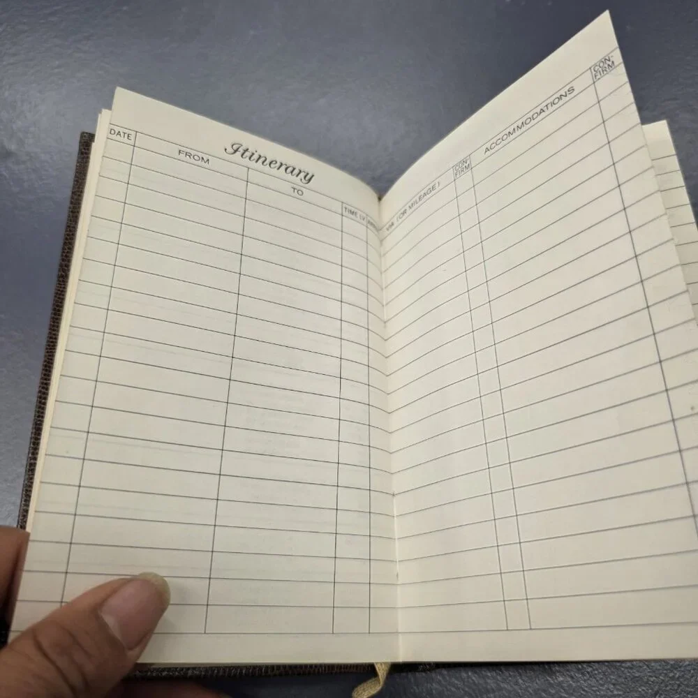 Travel Diary C.R. Gibson Brown Tan Vintage *RARE* Made In The USA